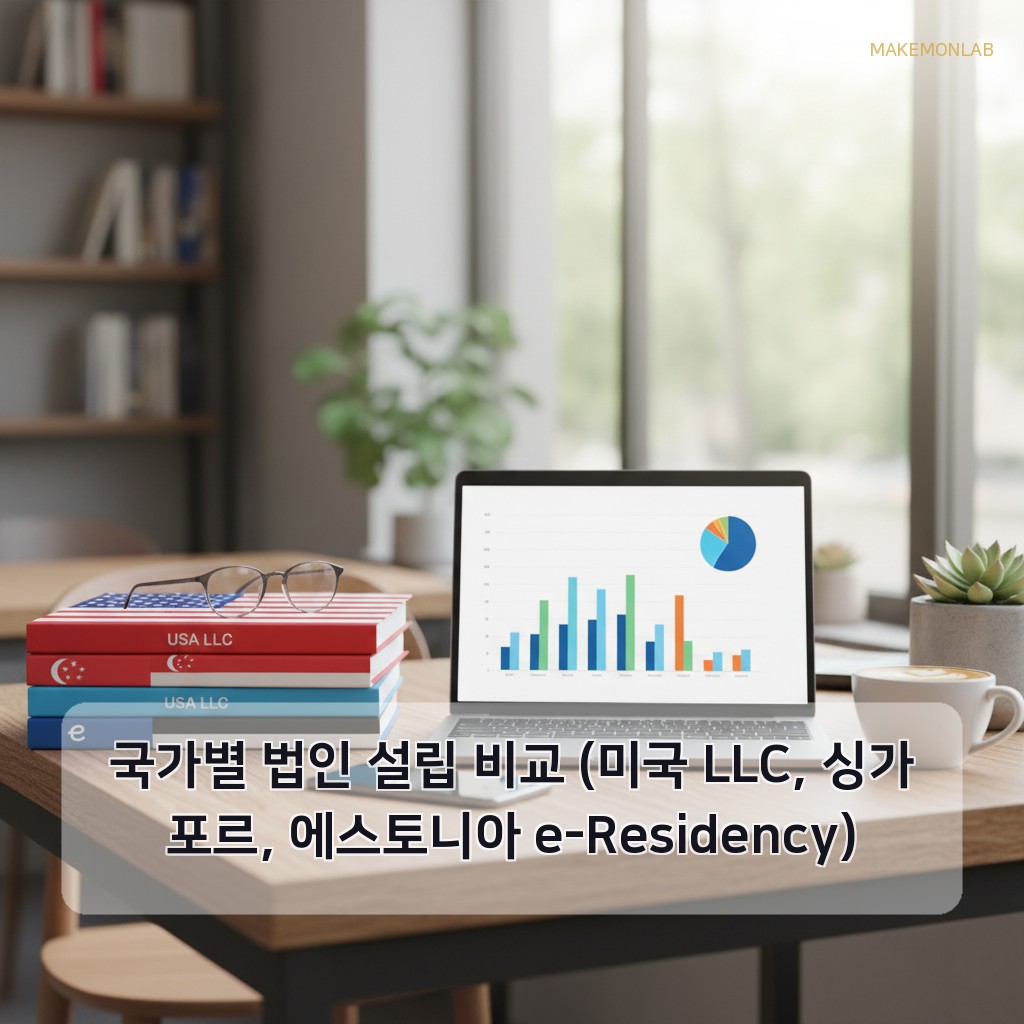 해외에서 시작하는 온라인 비즈니스 가이드 - 국가별 법인 설립 비교 (미국 LLC, 싱가포르, 에스토니아 e-Residency)