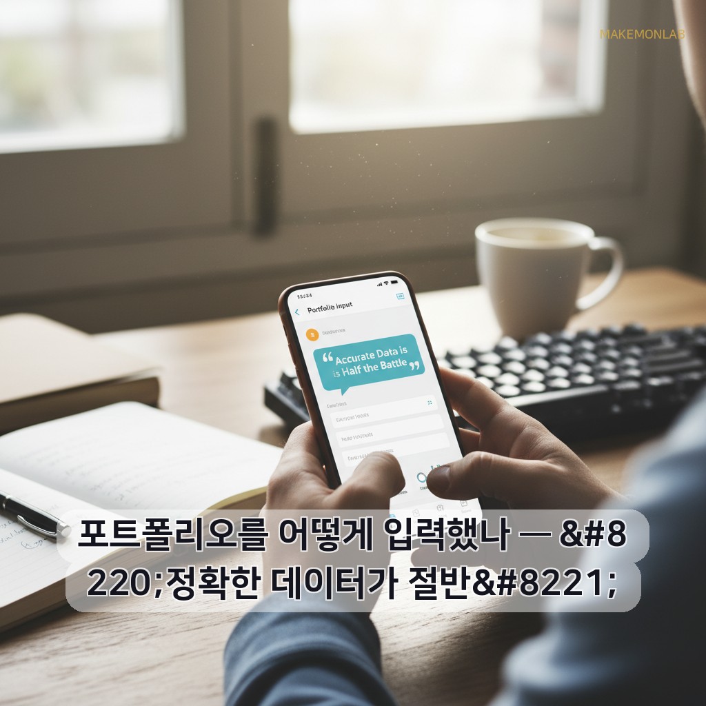 ChatGPT로 재테크 포트폴리오 점검하기 - 포트폴리오를 어떻게 입력했나 — “정확한 데이터가 절반”