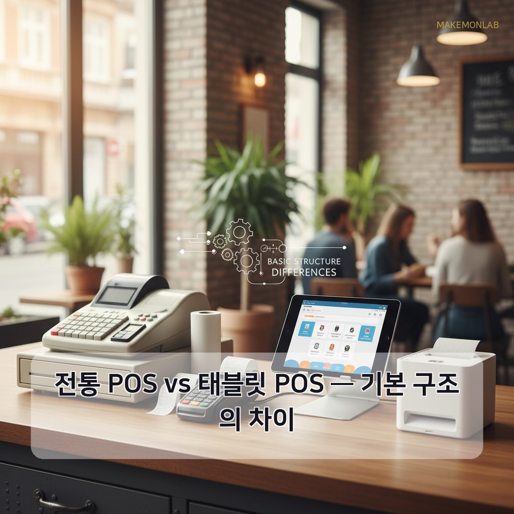 매장 POS 시스템 완벽 비교 - 전통 POS vs 태블릿 POS — 기본 구조의 차이