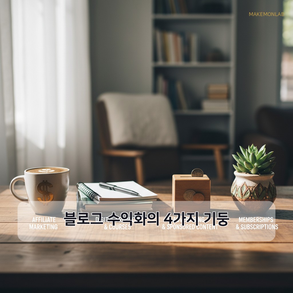 블로그로 돈 벌기 - 블로그 수익화의 4가지 기둥
