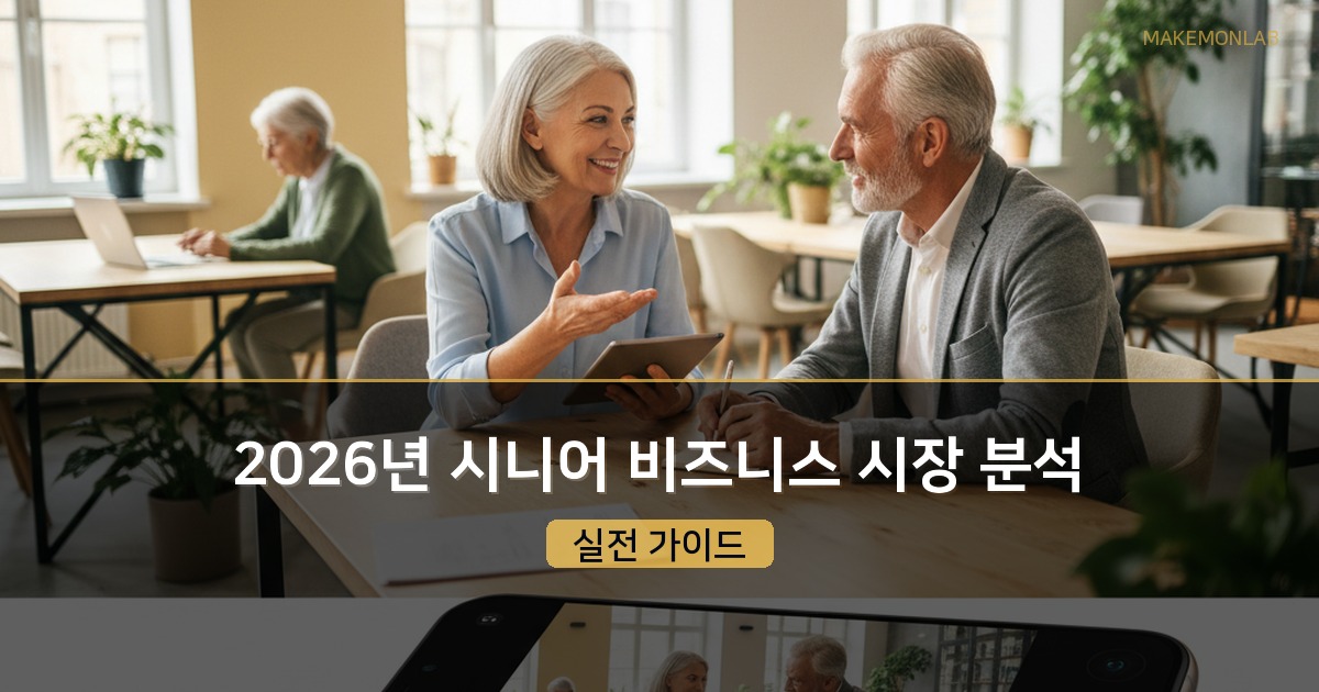 2026년 시니어 비즈니스 시장 분석 — 고령화 시대, 돈이 되는 실버 산업 5가지