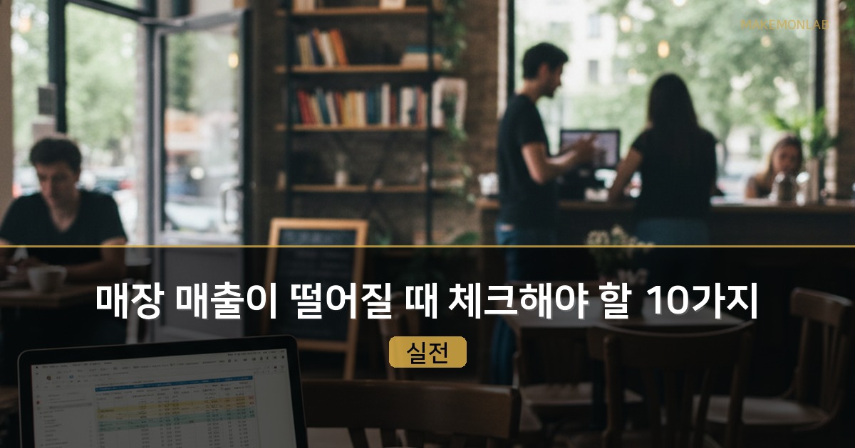매장 매출이 떨어질 때 체크해야 할 10가지 — 자영업자 매출 회복 실전 전략
