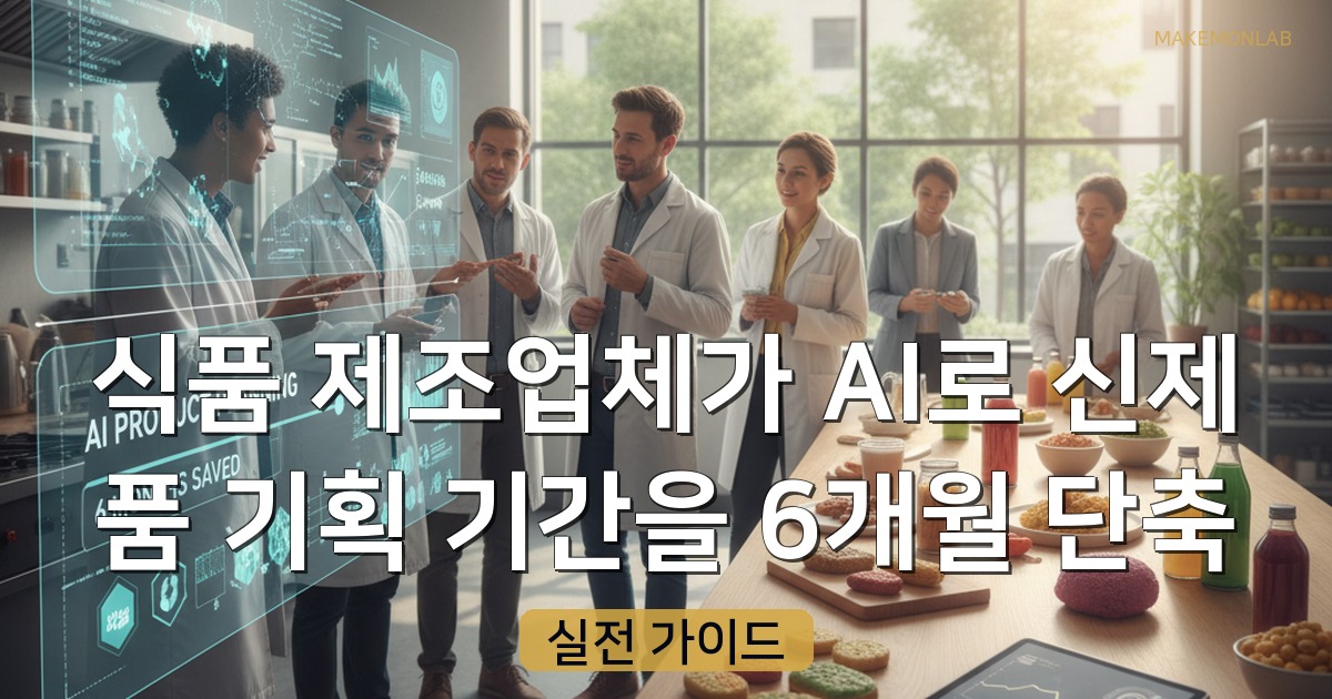식품 제조업체가 AI로 신제품 기획 기간을 6개월 단축한 실사례