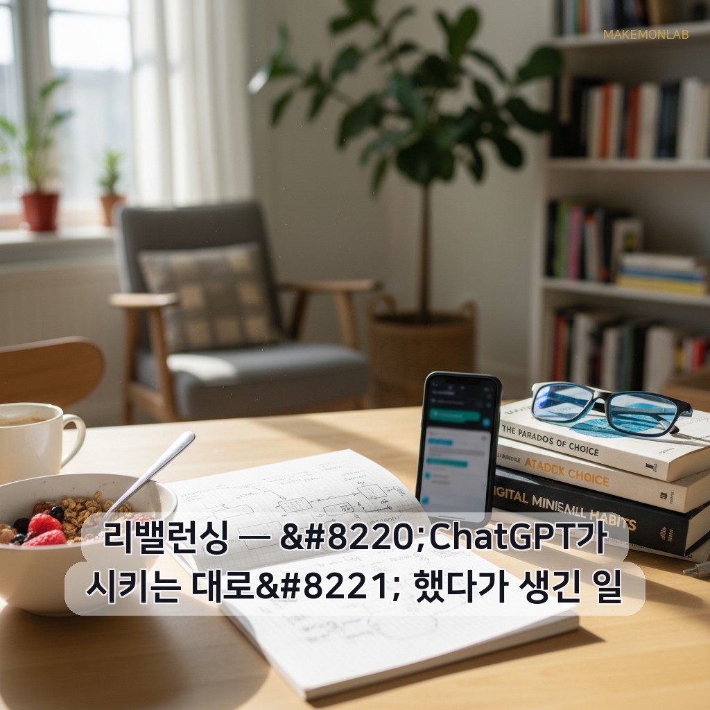 ChatGPT로 재테크 포트폴리오 점검하기 - 리밸런싱 — “ChatGPT가 시키는 대로” 했다가 생긴 일