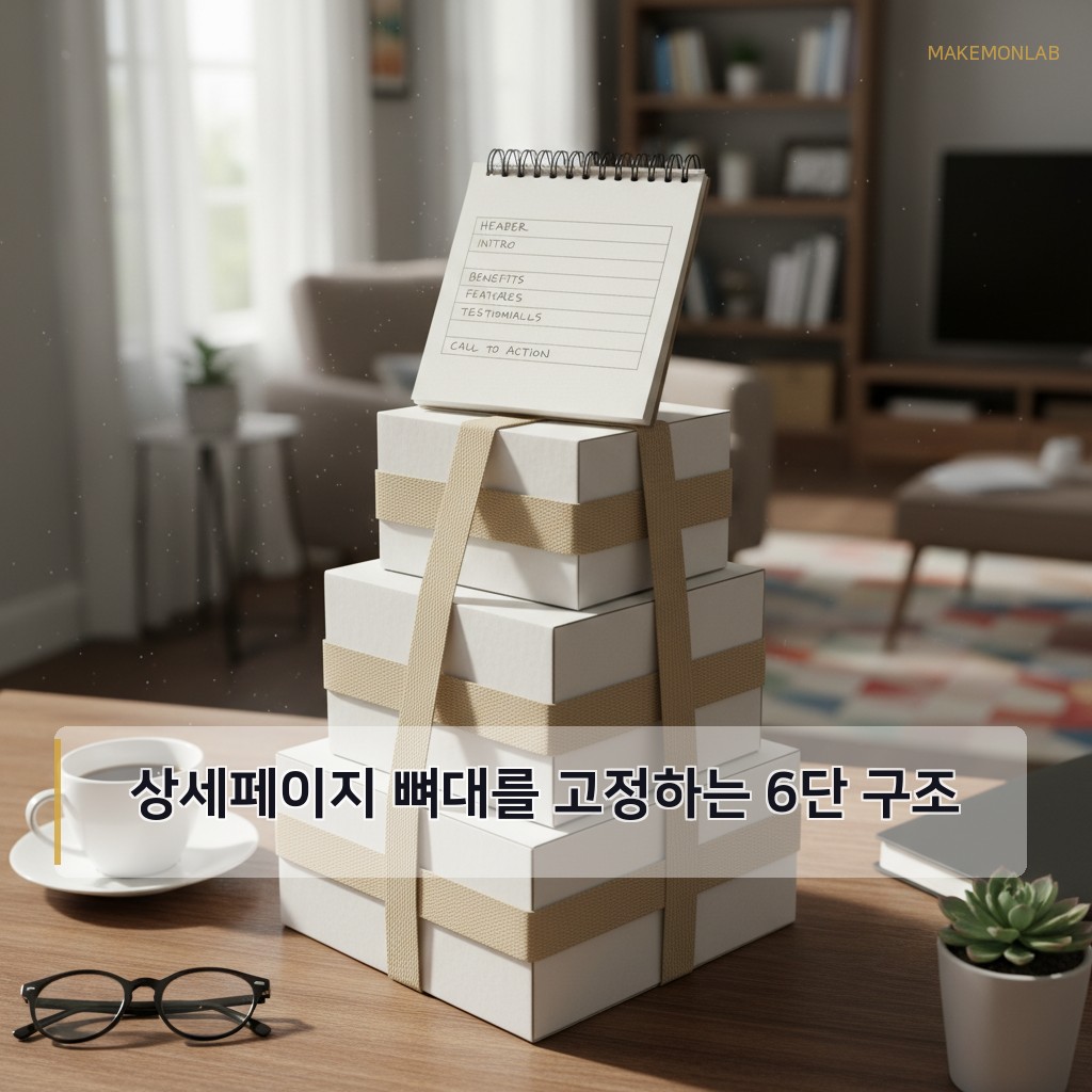 AI로 제품 상세페이지 20개 일괄 생성 - 상세페이지 뼈대를 고정하는 6단 구조