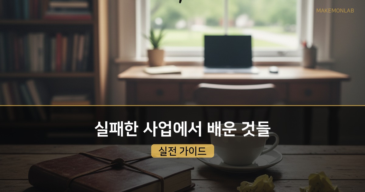 실패한 사업에서 배운 것들 — 창업자 50명이 말하는 가장 비싼 교훈