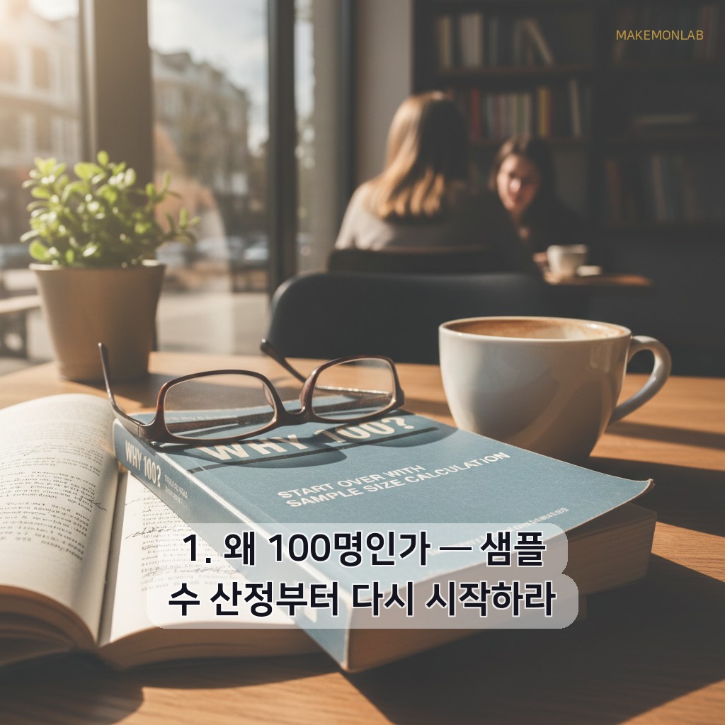 AI 고객 인터뷰 자동화 - 1. 왜 100명인가 — 샘플 수 산정부터 다시 시작하라