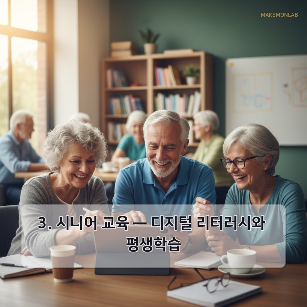 2026년 시니어 비즈니스 시장 분석 - 3. 시니어 교육 — 디지털 리터러시와 평생학습
