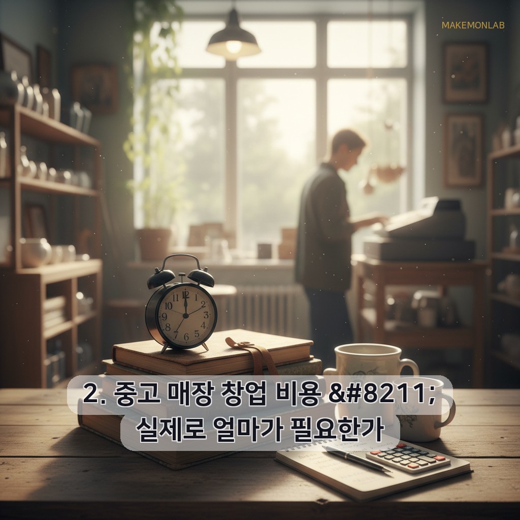 중고 매장 창업 현실 가이드 - 2. 중고 매장 창업 비용 – 실제로 얼마가 필요한가