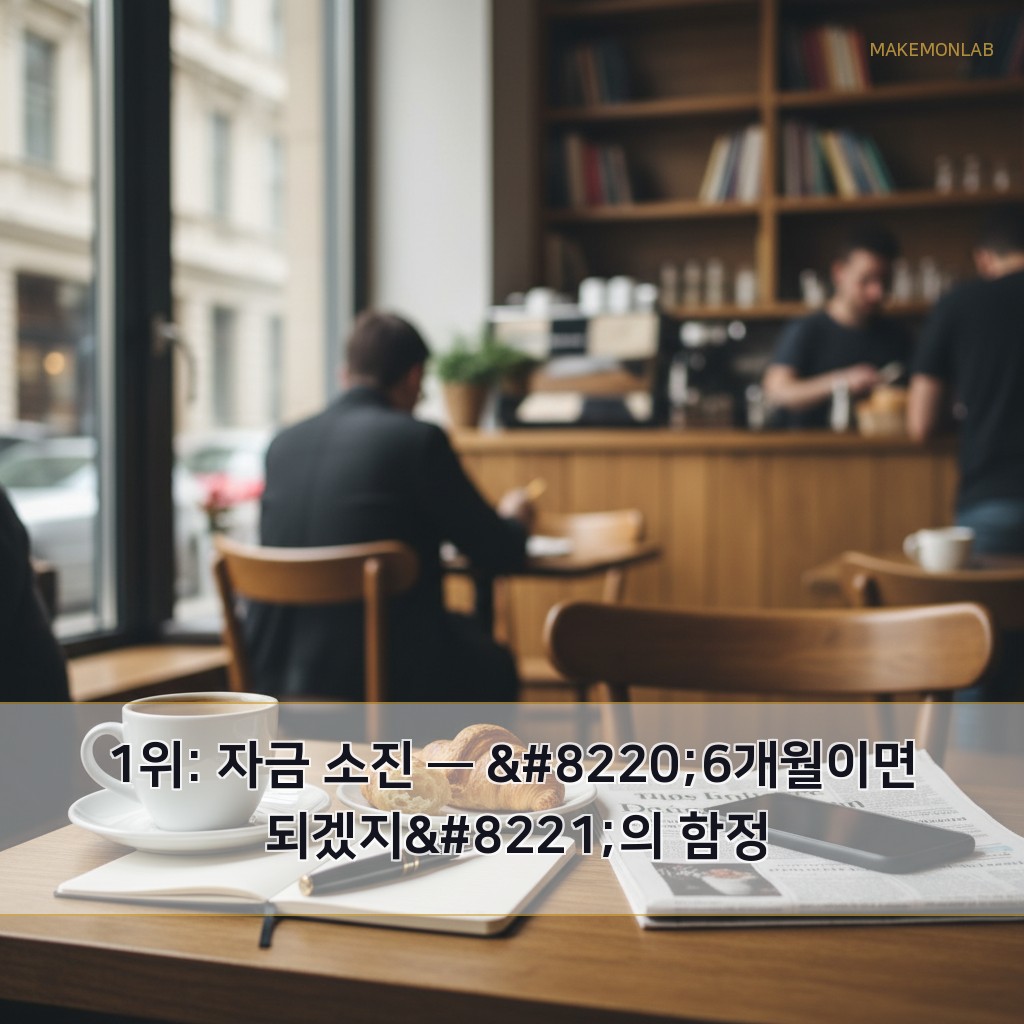 실패한 사업에서 배운 것들 - 1위: 자금 소진 — “6개월이면 되겠지”의 함정