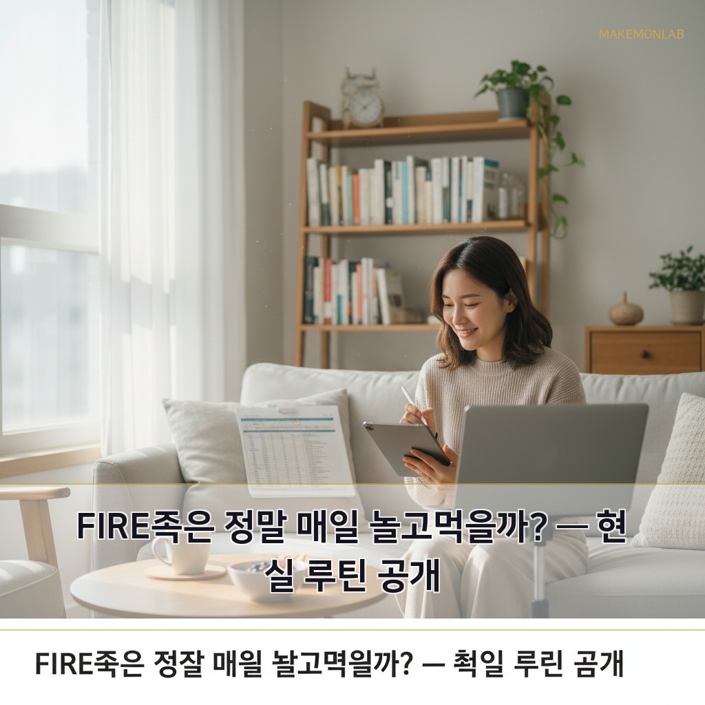 경제적 자유를 이룬 사람들의 하루 루틴 분석 - FIRE족은 정말 매일 놀고먹을까? — 현실 루틴 공개