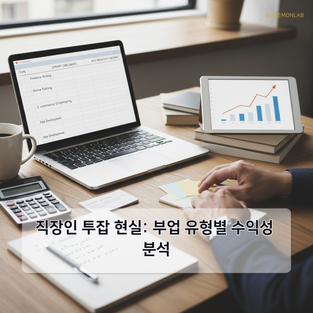 직장인 투잡, 월 100만 원 추가 수입 만드는 현실적인 방법 - 직장인 투잡 현실: 부업 유형별 수익성 분석