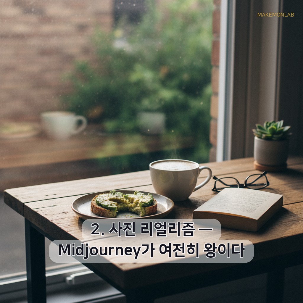 Midjourney vs Stable Diffusion vs Gemini 2.5 Flash Image - 2. 사진 리얼리즘 — Midjourney가 여전히 왕이다