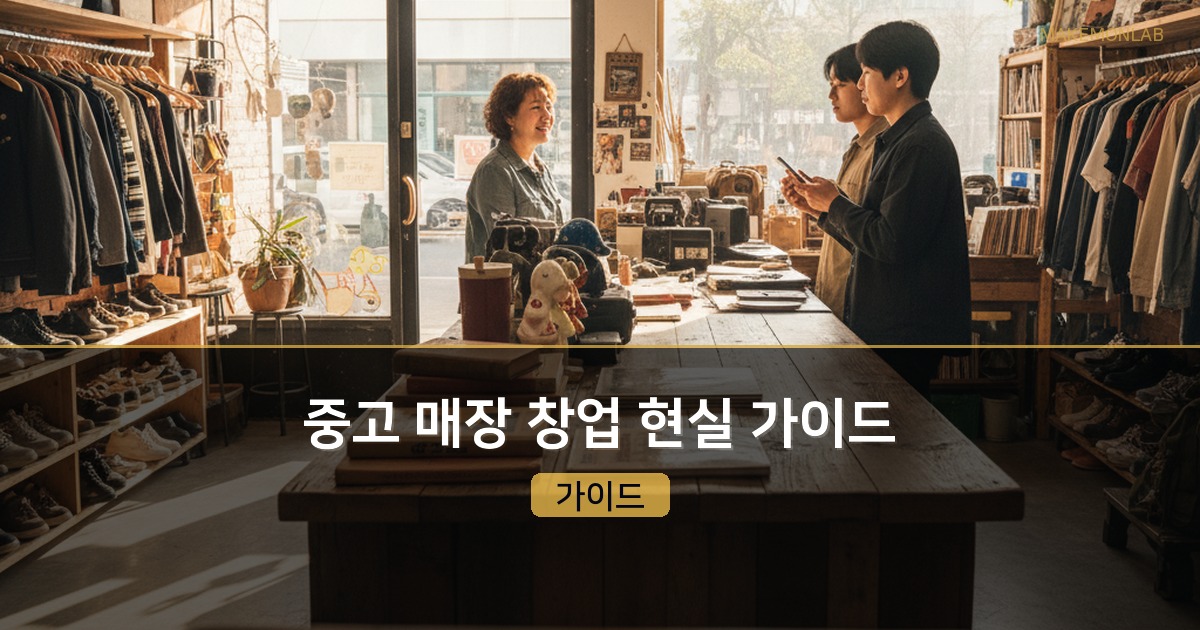 중고 매장 창업 현실 가이드 — 당근마켓 시대, 오프라인 중고샵이 살아남는 법