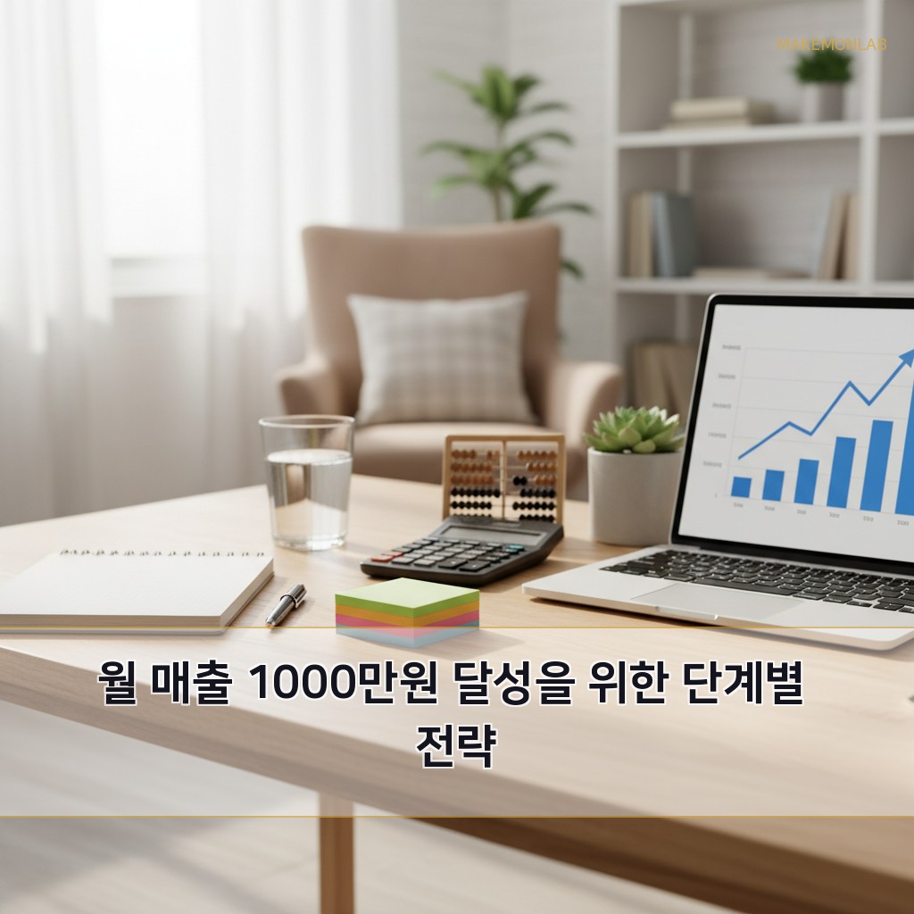 20대 스마트스토어 창업 성공기: 월 매출 1000만원 달성 전략 - 월 매출 1000만원 달성을 위한 단계별 전략