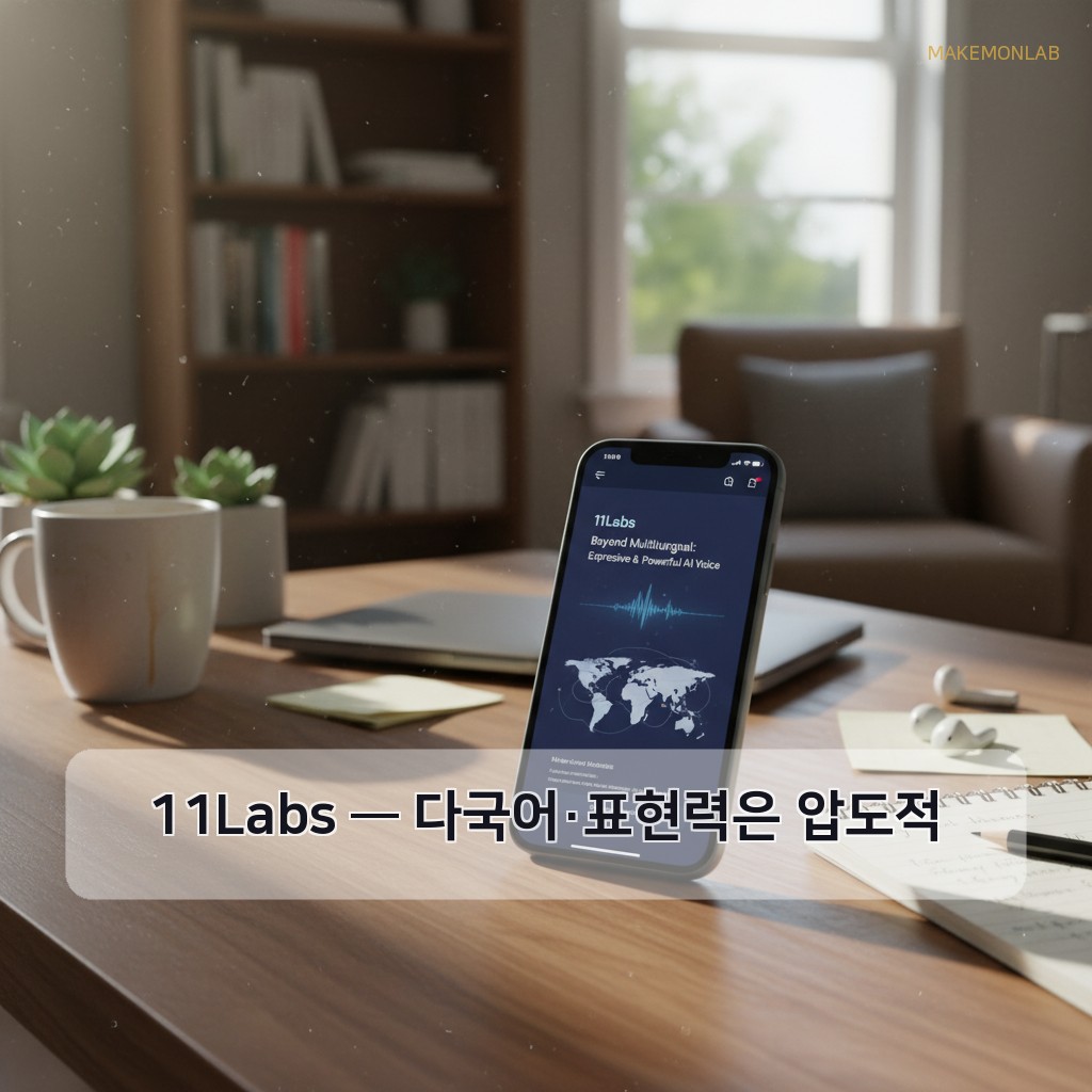 11Labs vs OpenAI Voice vs 네이버 Clova Voice - 11Labs — 다국어·표현력은 압도적
