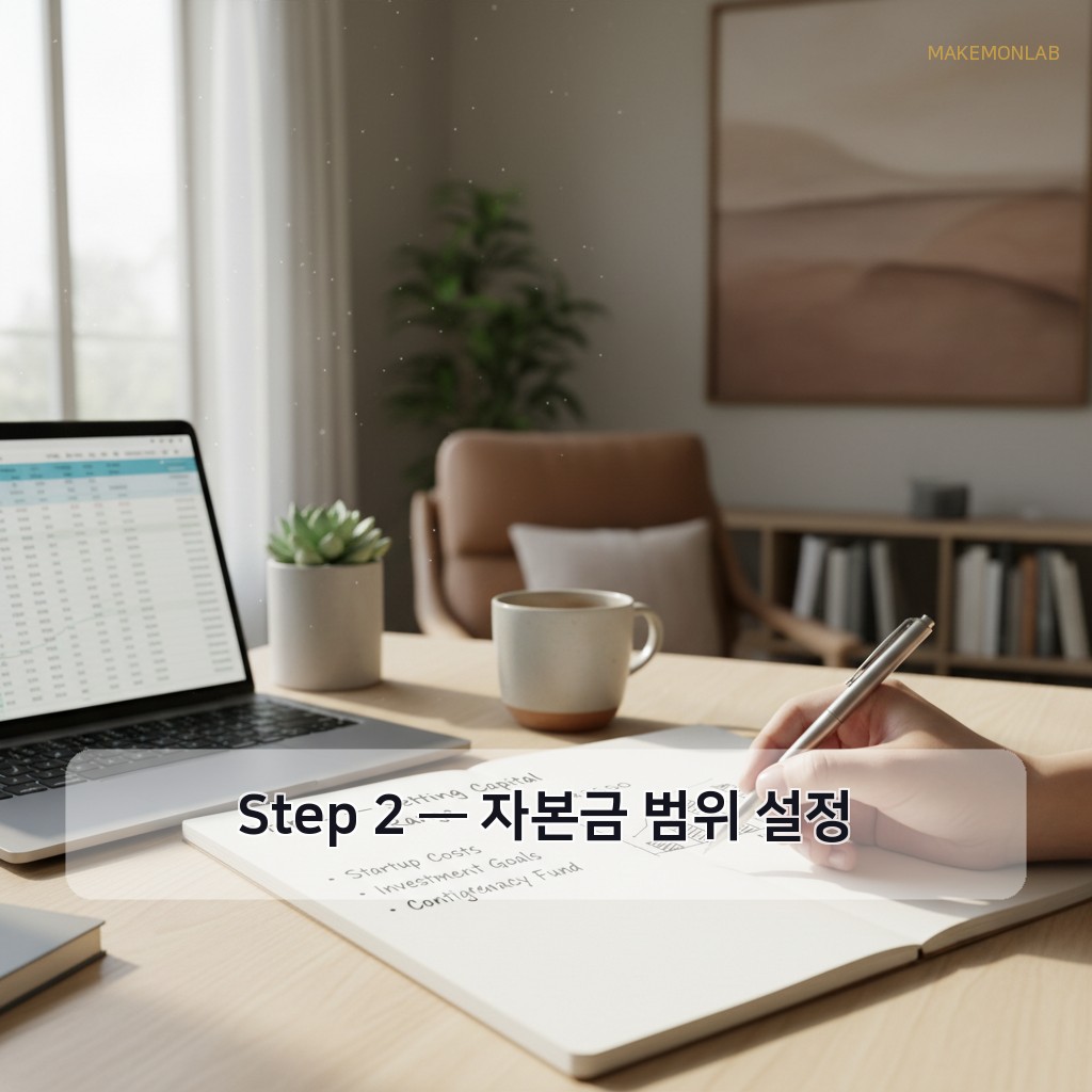 나에게 맞는 창업 아이템 찾기 체크리스트 - Step 2 — 자본금 범위 설정