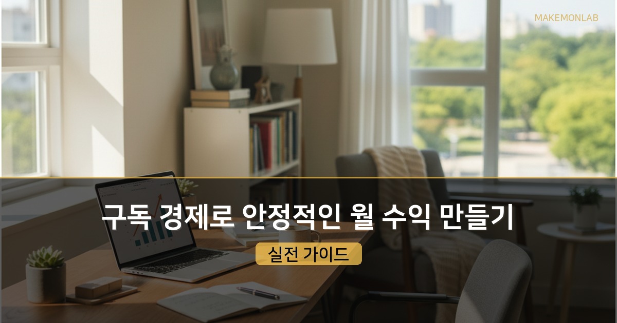 구독 경제로 안정적인 월 수익 만들기 — SaaS부터 콘텐츠 멤버십까지