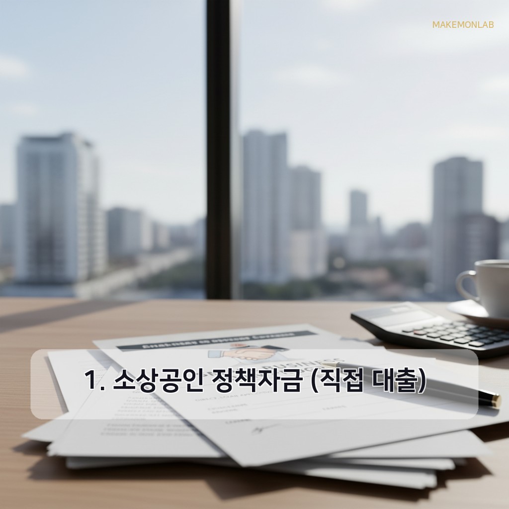 2026년 소상공인 정부지원금 총정리 - 1. 소상공인 정책자금 (직접 대출)