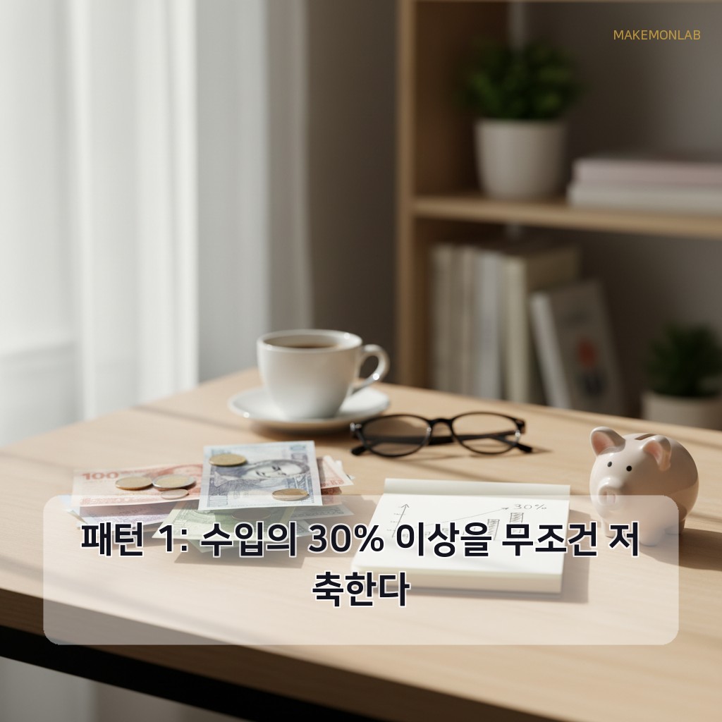 대한민국 부자들의 돈 버는 패턴 7가지 - 패턴 1: 수입의 30% 이상을 무조건 저축한다