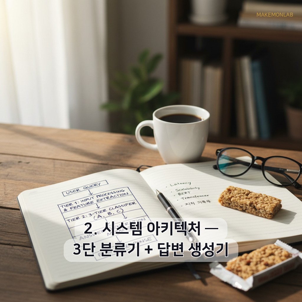 AI 고객 응대 자동화 - 2. 시스템 아키텍처 — 3단 분류기 + 답변 생성기