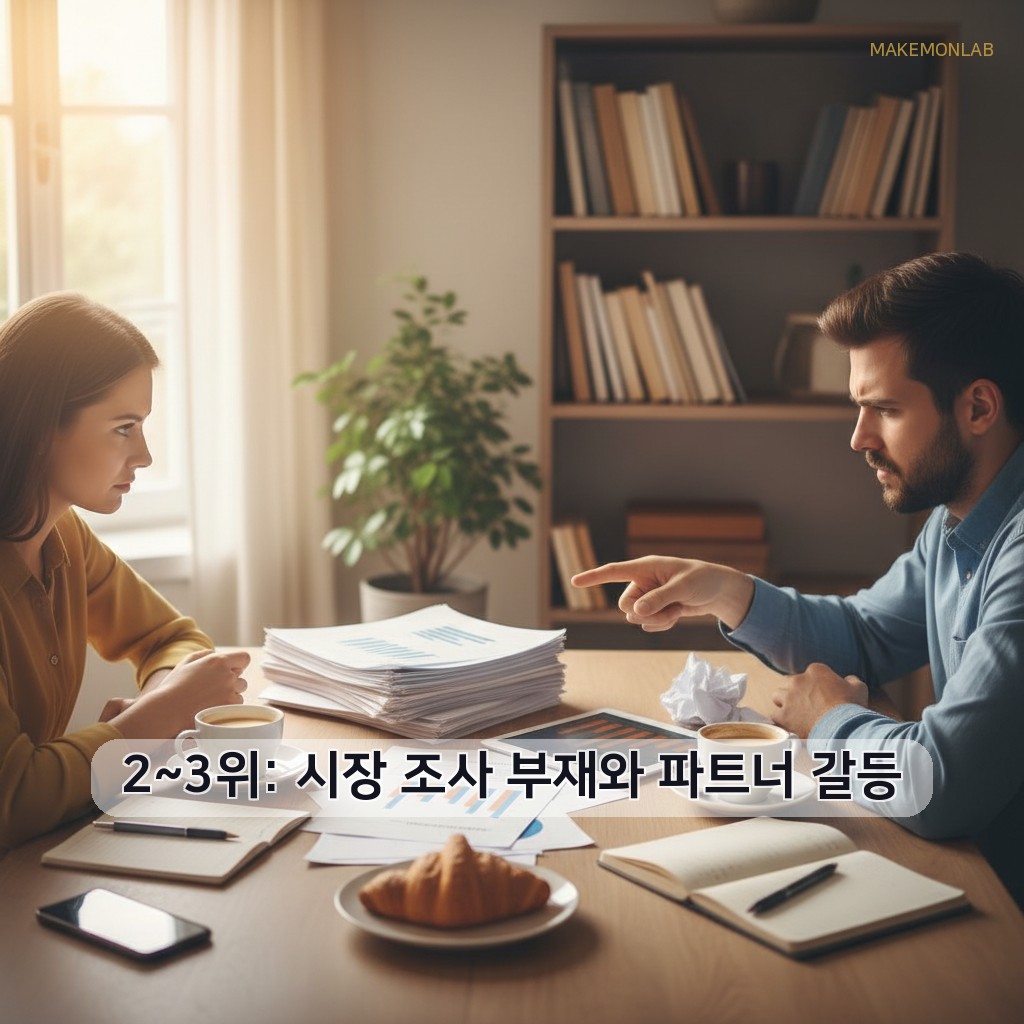 40대 경력단절 여성의 온라인 쇼핑몰 창업 성공기 - 2~3위: 시장 조사 부재와 파트너 갈등