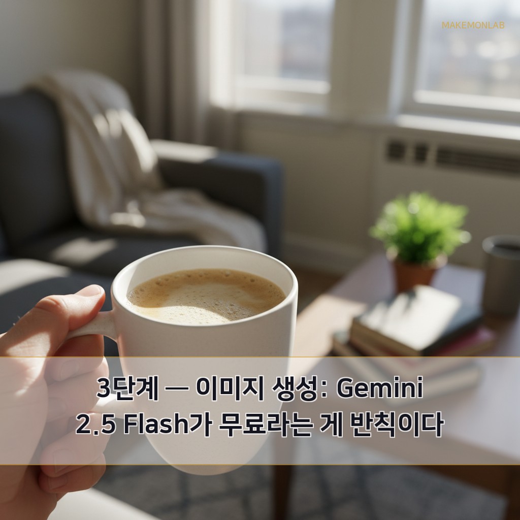 1인 사업자 AI 블로그 운영 자동화 - 3단계 — 이미지 생성: Gemini 2.5 Flash가 무료라는 게 반칙이다