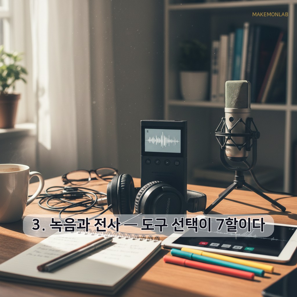 AI 고객 인터뷰 자동화 - 3. 녹음과 전사 — 도구 선택이 7할이다