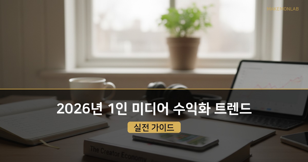 2026년 1인 미디어 수익화 트렌드 — 뉴스레터·팟캐스트·커뮤니티의 돈 되는 공식