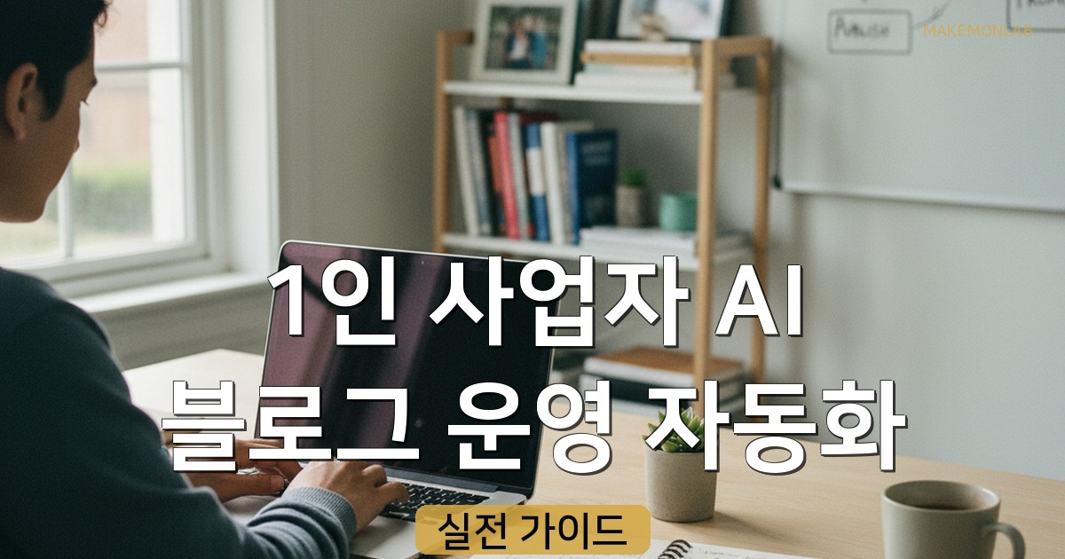 1인 사업자 AI 블로그 운영 자동화 — 실제 돌리는 5단계 파이프라인