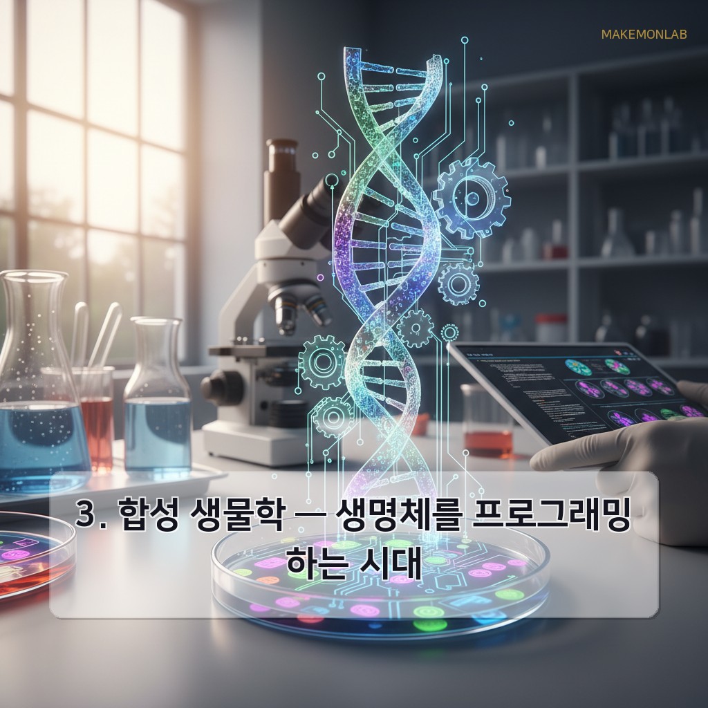 2026년 돈이 되는 신기술 트렌드 5가지 - 3. 합성 생물학 — 생명체를 프로그래밍하는 시대