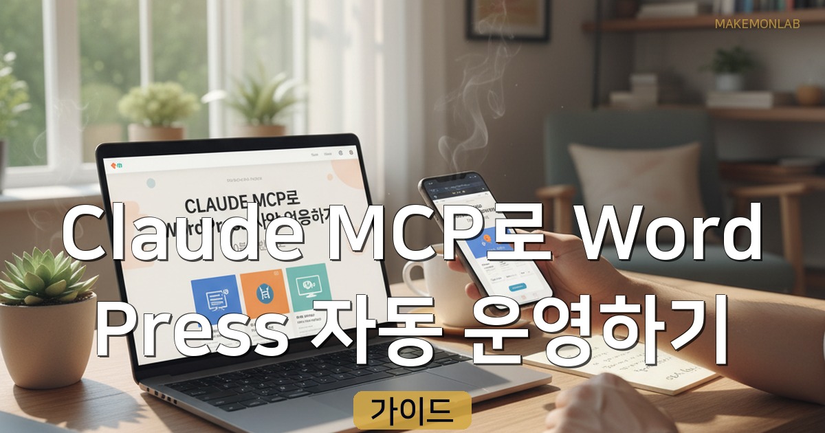 Claude MCP로 WordPress 자동 운영하기 — 10분 완성 가이드