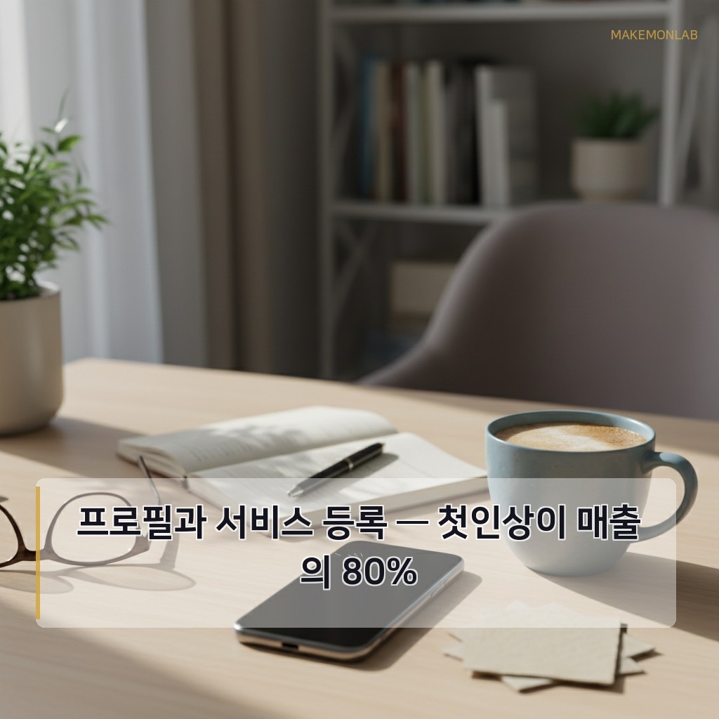 크몽으로 월 100만 원 버는 프리랜서 되기 - 프로필과 서비스 등록 — 첫인상이 매출의 80%