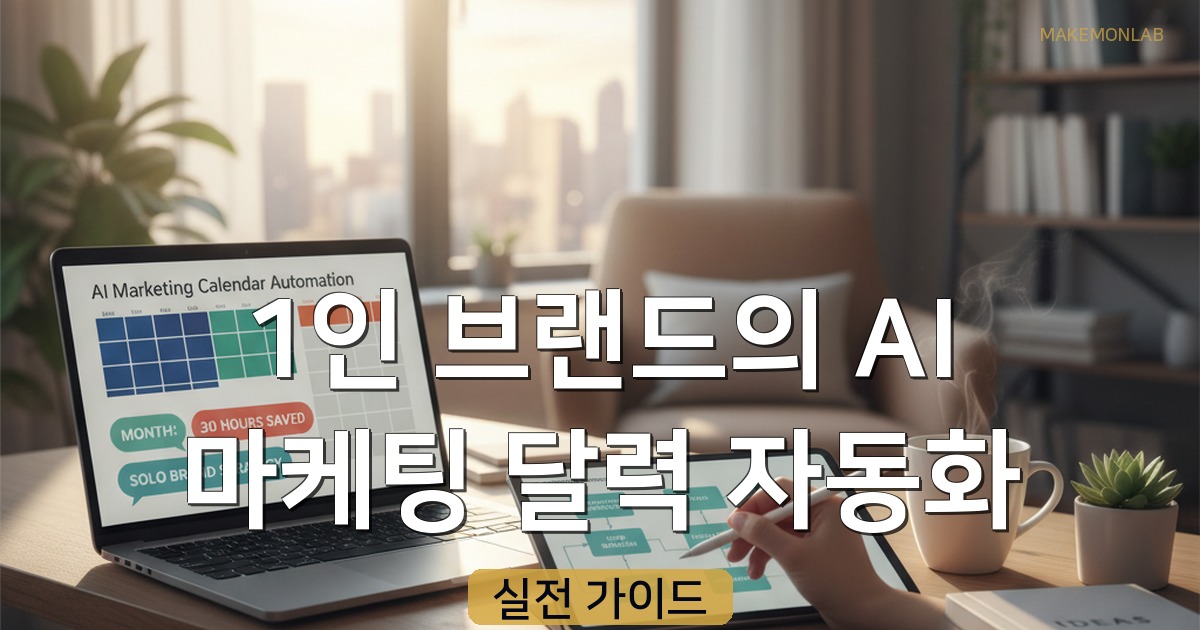 1인 브랜드의 AI 마케팅 달력 자동화 — 월 30시간 절약한 구조