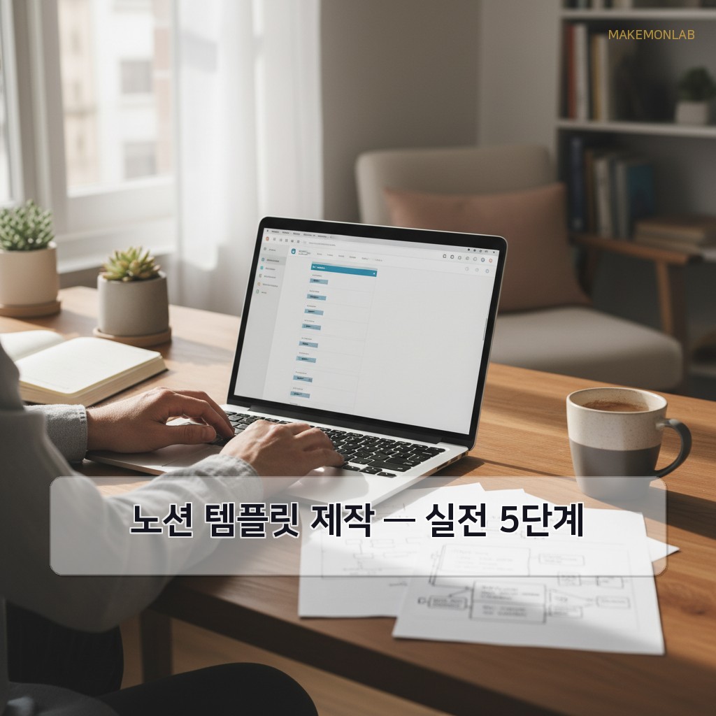 노션 템플릿 만들어 팔기 - 노션 템플릿 제작 — 실전 5단계