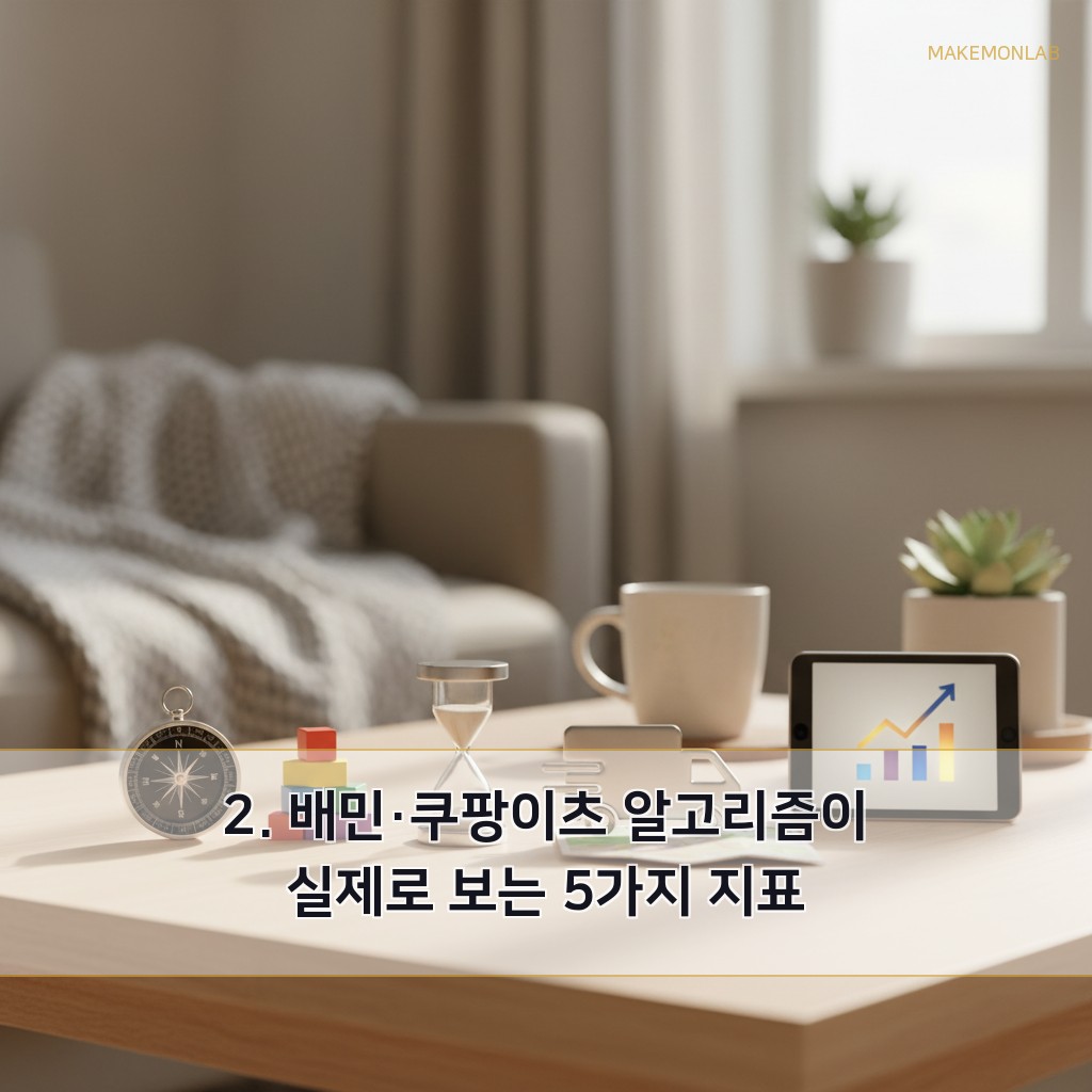 배달 음식점 매출 올리는 법 - 2. 배민·쿠팡이츠 알고리즘이 실제로 보는 5가지 지표