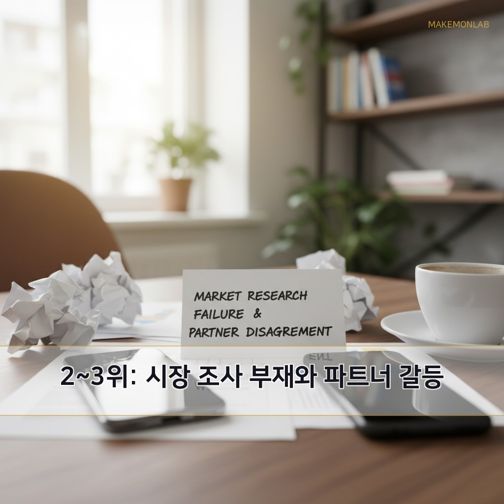 실패한 사업에서 배운 것들 - 2~3위: 시장 조사 부재와 파트너 갈등