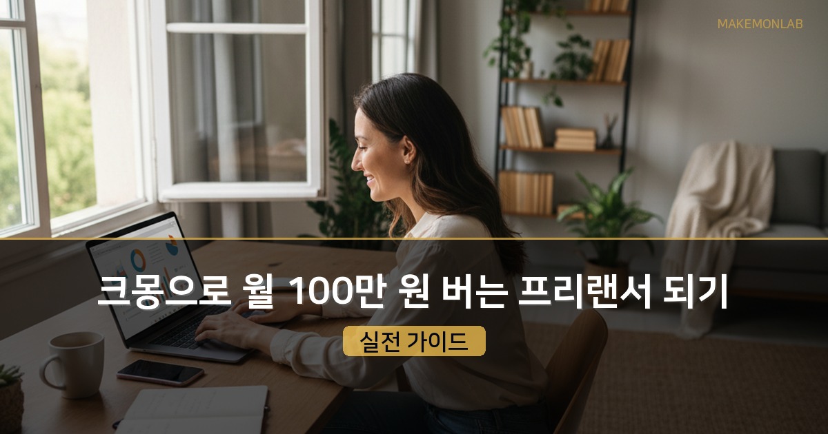 크몽 프리랜서 되기 — 서비스 등록부터 단골 확보까지의 실전 전략
