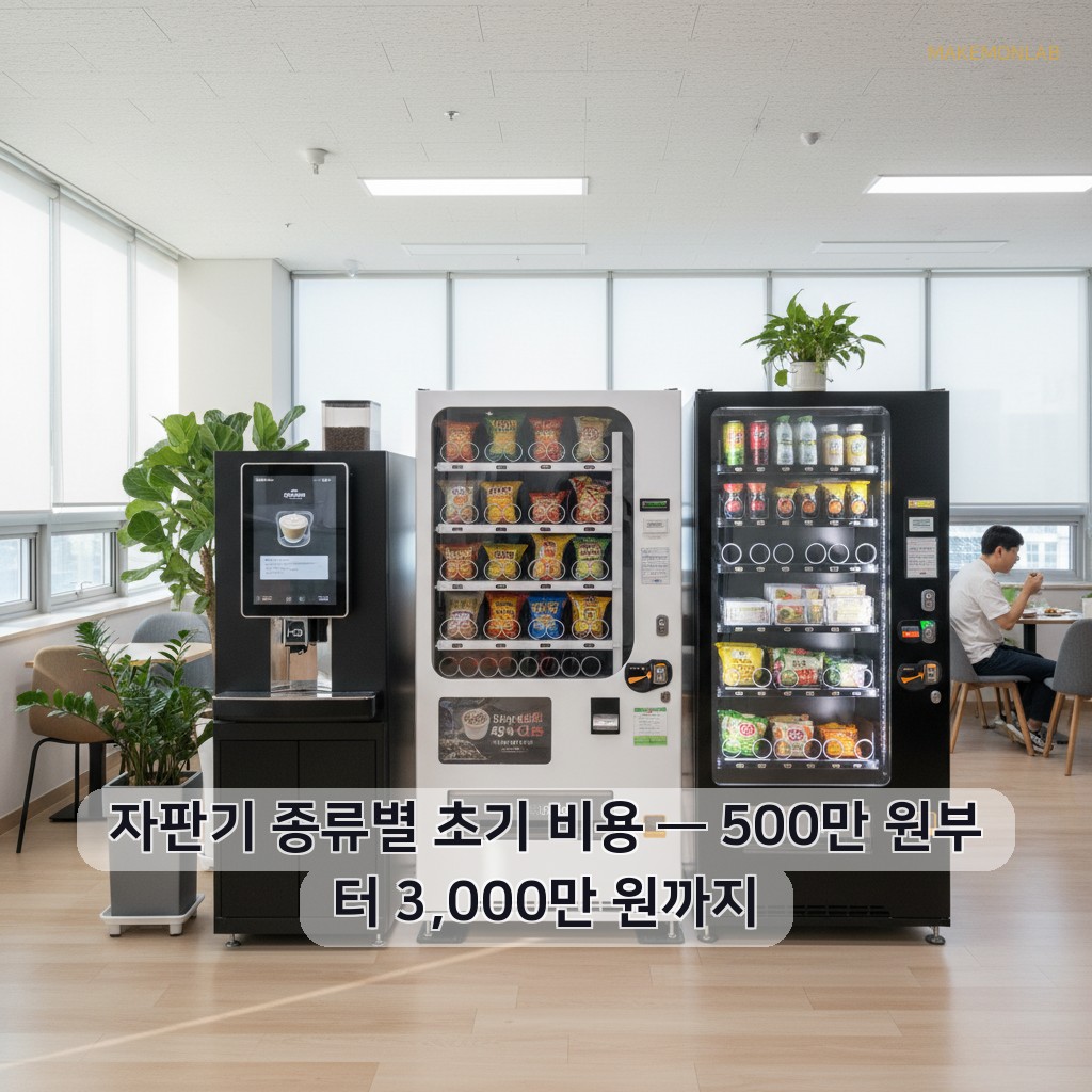 2026년 무인 자판기 사업 수익성 분석 - 자판기 종류별 초기 비용 — 500만 원부터 3,000만 원까지