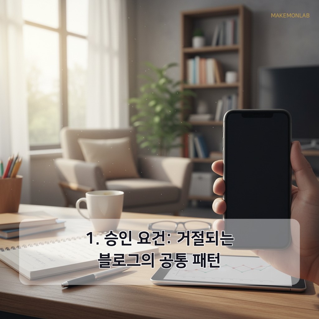 AI 블로그 AdSense 수익화 - 1. 승인 요건: 거절되는 블로그의 공통 패턴