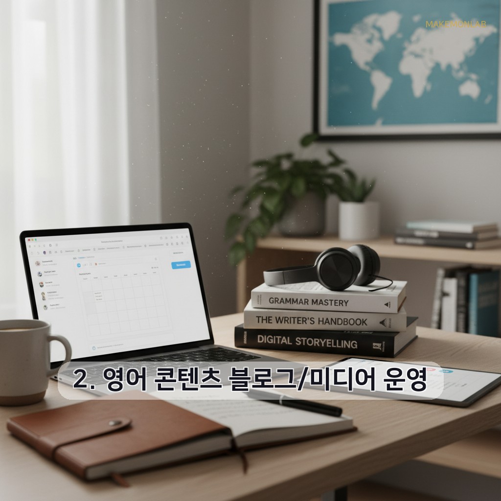 해외에서 돈 버는 디지털 노마드 부업 6가지 - 2. 영어 콘텐츠 블로그/미디어 운영