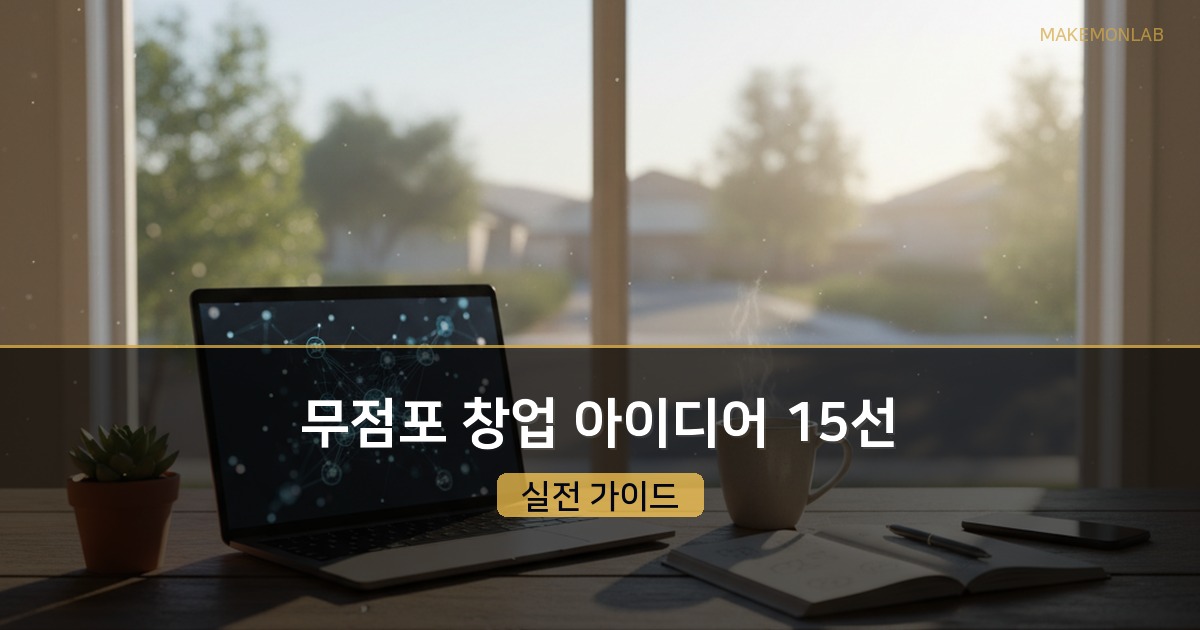 무점포 창업 아이디어 15선 — 사무실 없이 시작하는 온라인 비즈니스