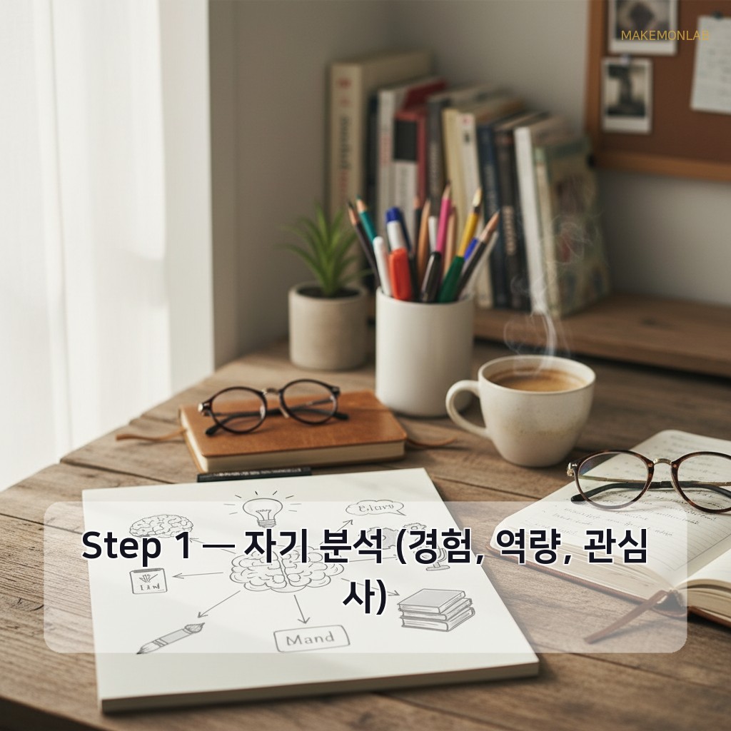 나에게 맞는 창업 아이템 찾기 체크리스트 - Step 1 — 자기 분석 (경험, 역량, 관심사)
