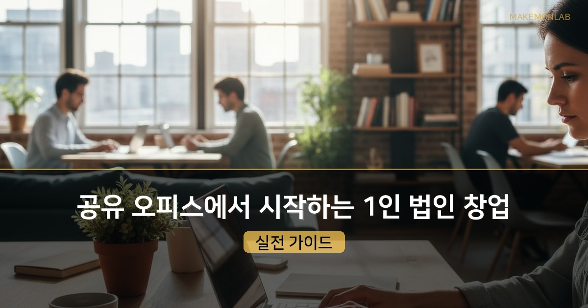 공유 오피스에서 시작하는 1인 법인 창업 — 사무실 없이 사업자 내는 법
