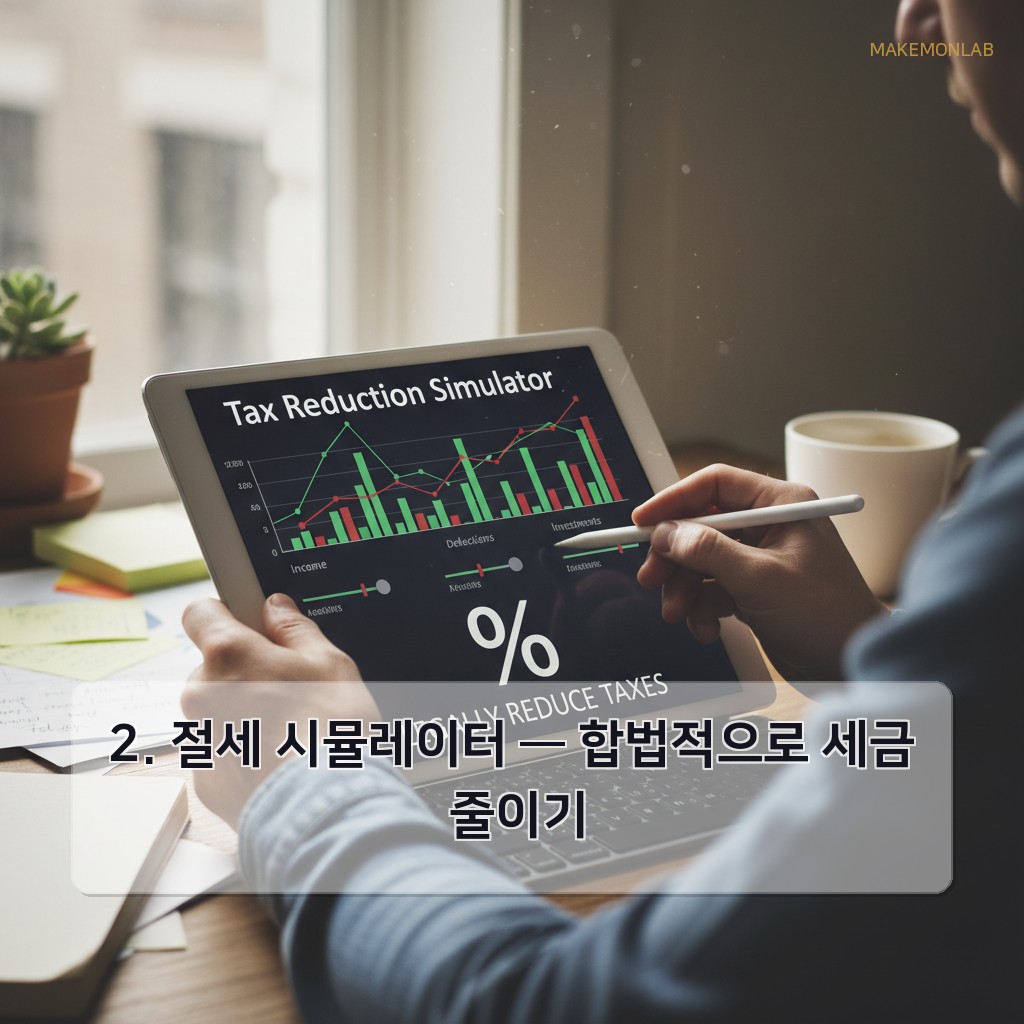 2026년 소상공인 필수 비즈니스 도구 TOP 10 - 2. 절세 시뮬레이터 — 합법적으로 세금 줄이기