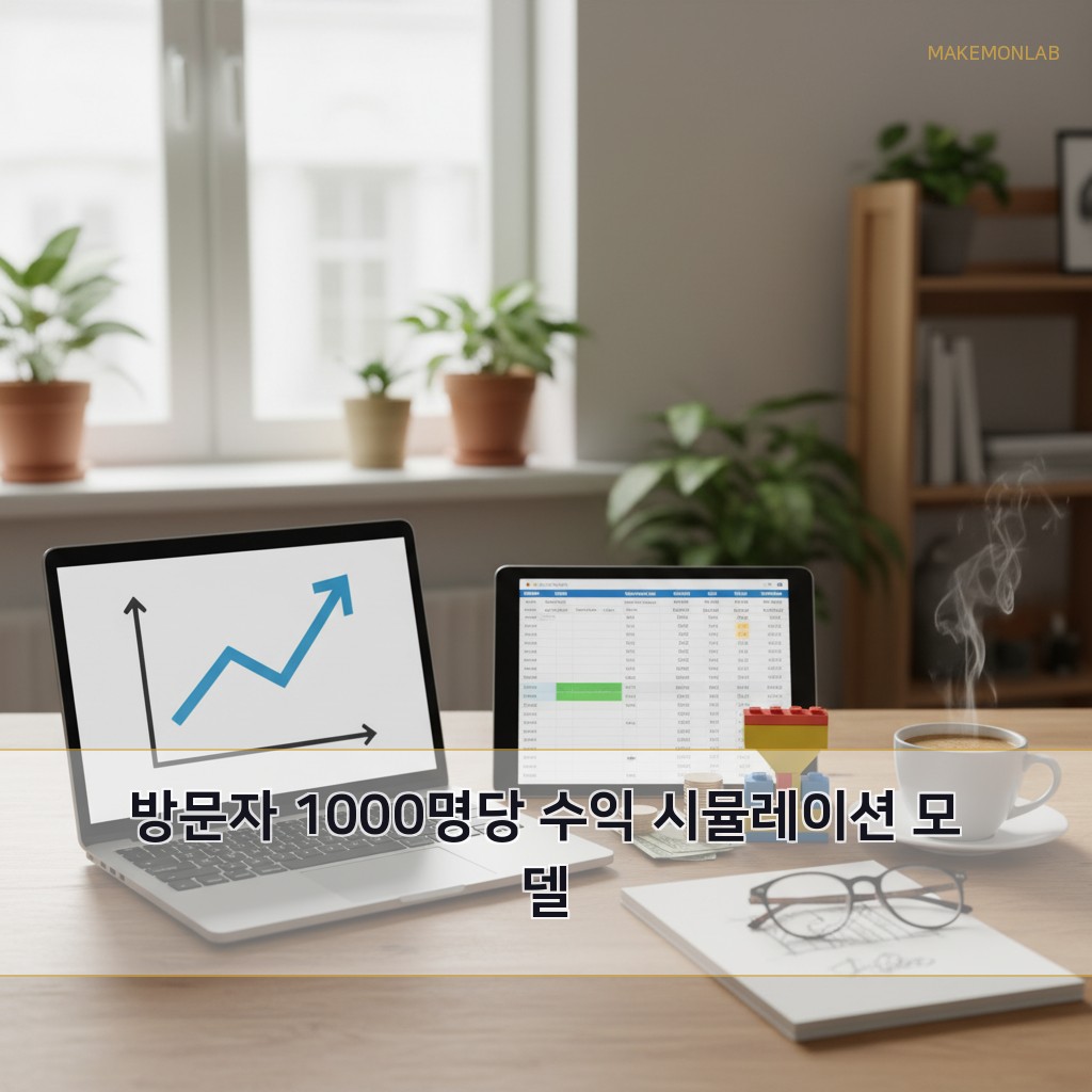블로그 수익화 데이터 분석 - 방문자 1000명당 수익 시뮬레이션 모델