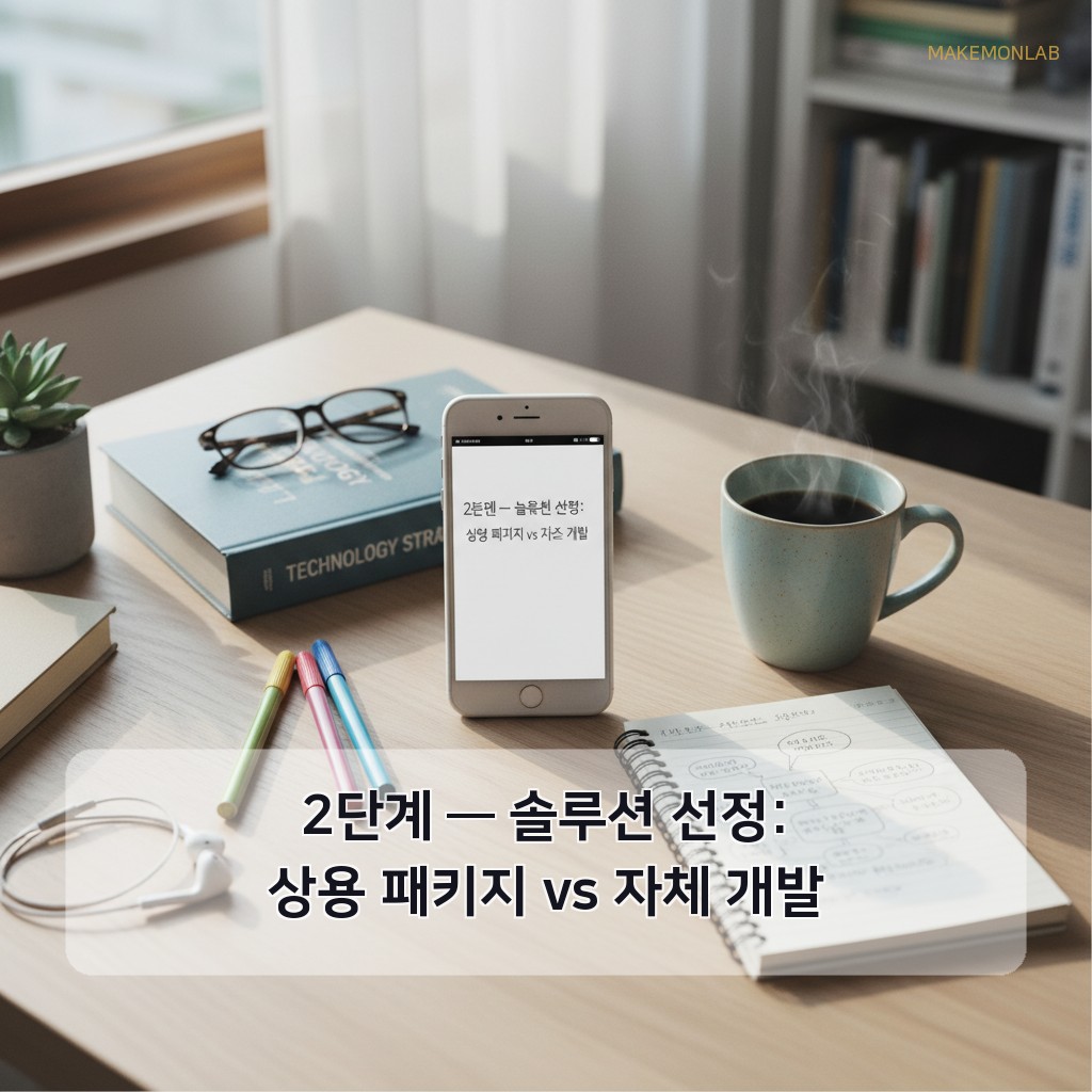 제조업체를 위한 AI 품질 관리 - 2단계 — 솔루션 선정: 상용 패키지 vs 자체 개발