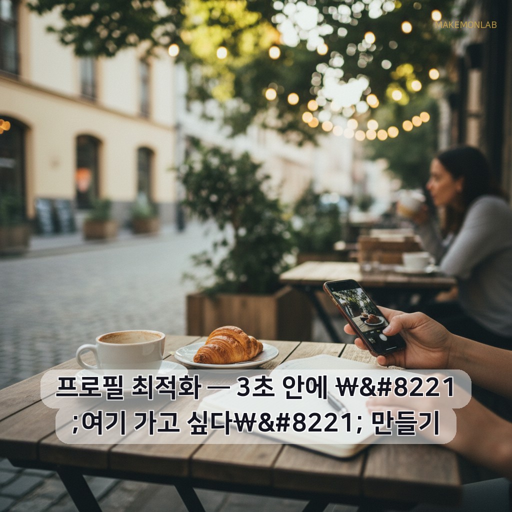 매장 인스타그램 마케팅 실전 가이드 - 프로필 최적화 — 3초 안에 \”여기 가고 싶다\” 만들기