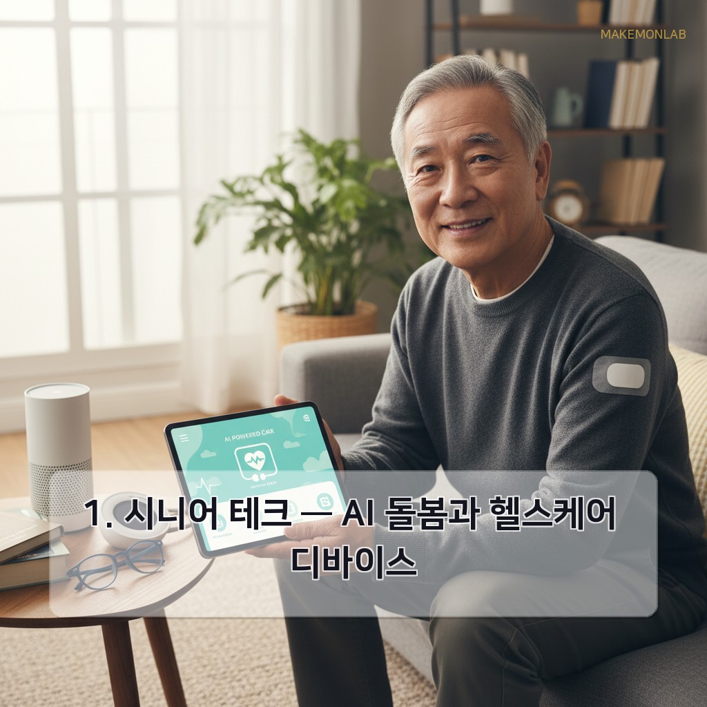 2026년 시니어 비즈니스 시장 분석 - 1. 시니어 테크 — AI 돌봄과 헬스케어 디바이스