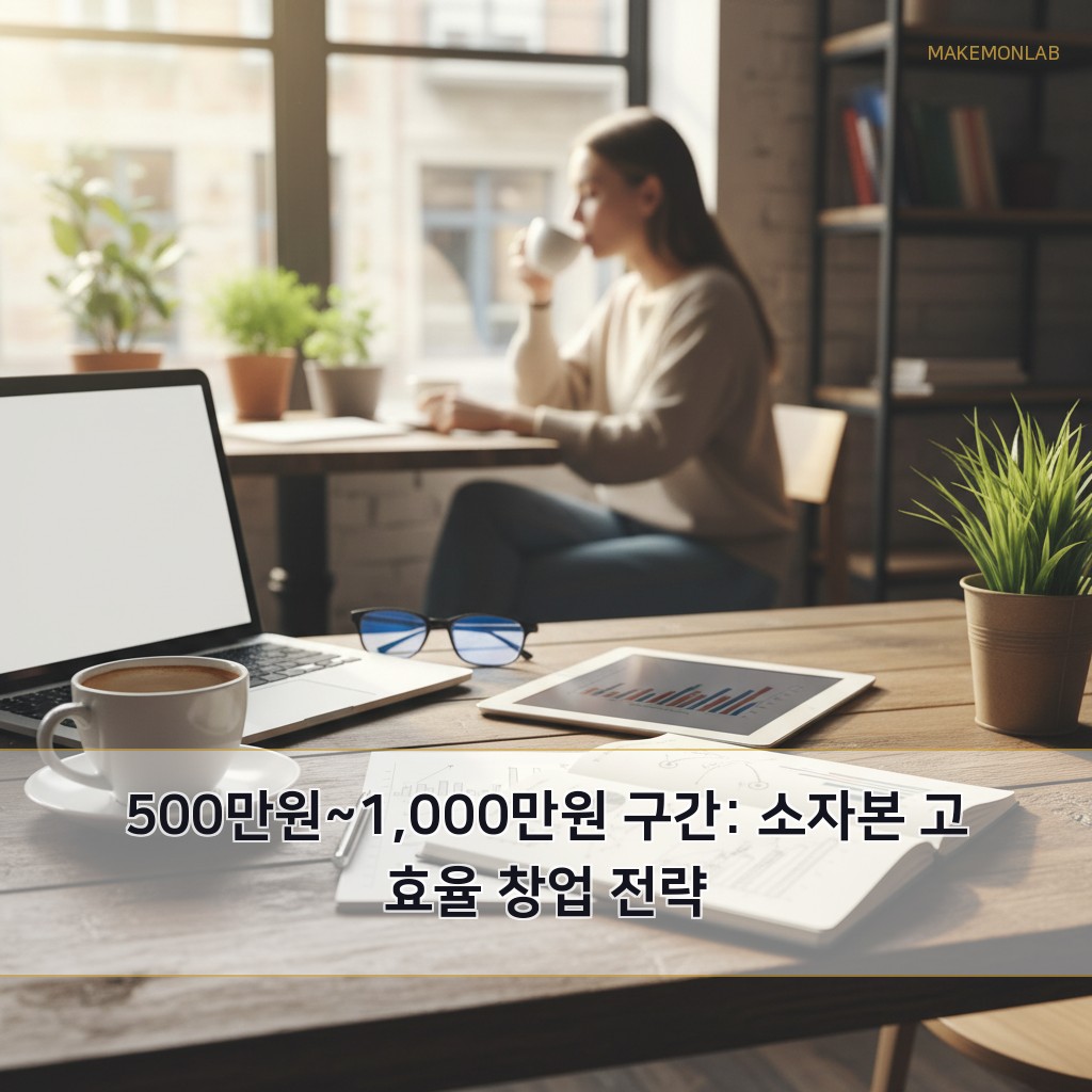 자본금별 창업 완전 정리 - 500만원~1,000만원 구간: 소자본 고효율 창업 전략